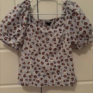 LOFT Leopard Top Size Small fits like Medium